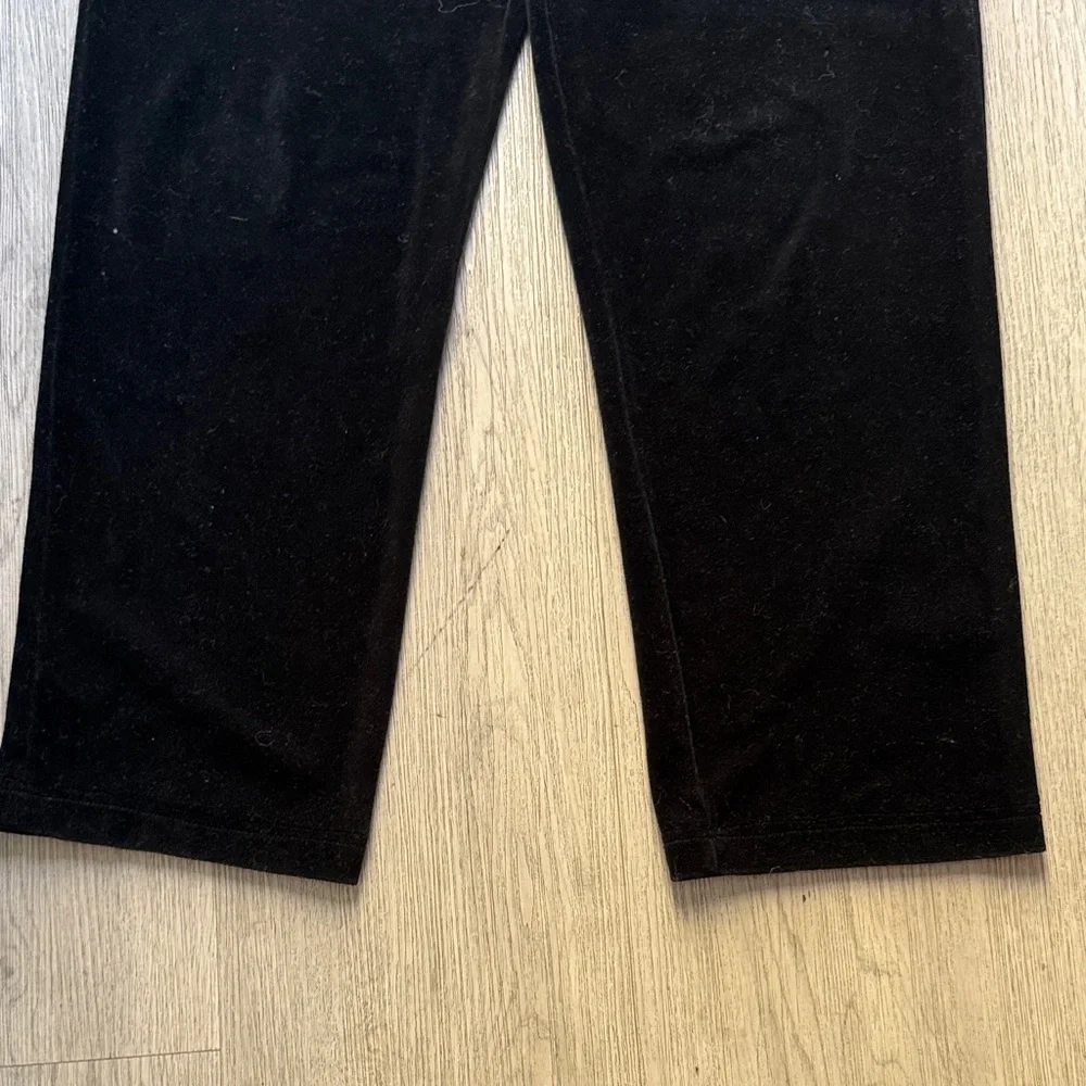 St. John Black Velvet Pants
